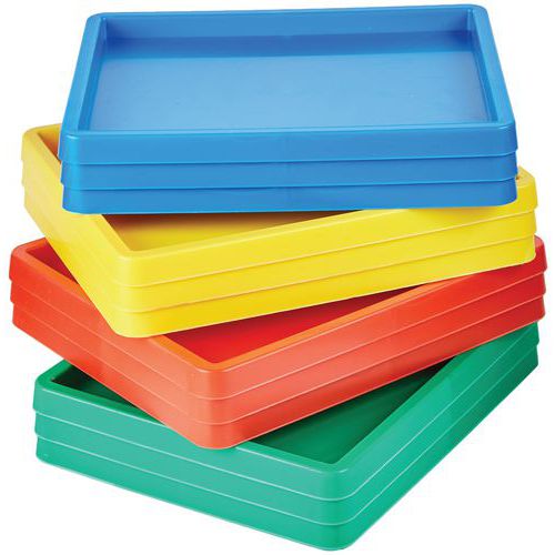 Mini plateau en plastique résistant - Lot de 12 assortis - Classmates