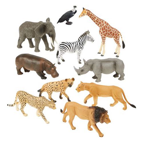 Animaux De La Savane - 10 Figurines - Hope Education