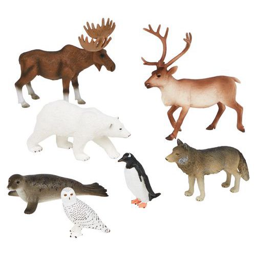 Animaux des environnements froids - 7 figurines- Hope Education