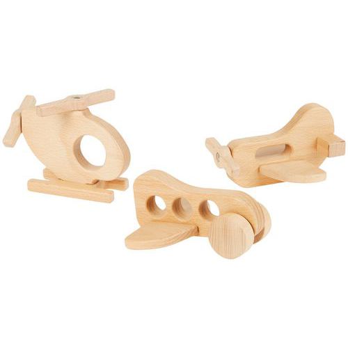 Coffret de voyage aérien en bois - 3 pièces - Hope Education