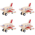Lot de 4 Avion à tirer en bois - BIGJIGS Toys