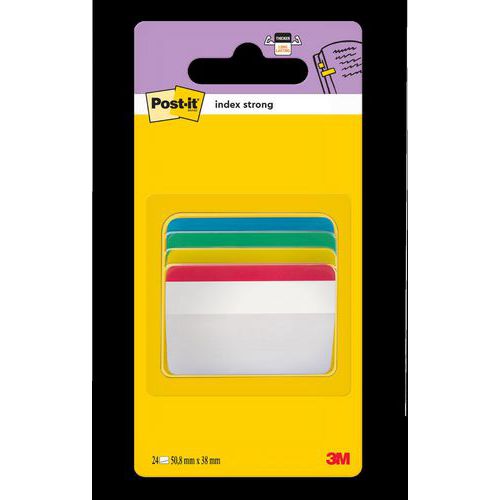 Marque pages rigides larges couleurs assorties - Post-it