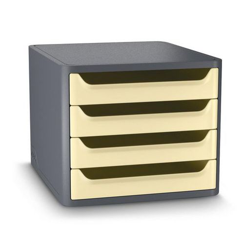 Module de classement first 4 tiroirs jaune pâle