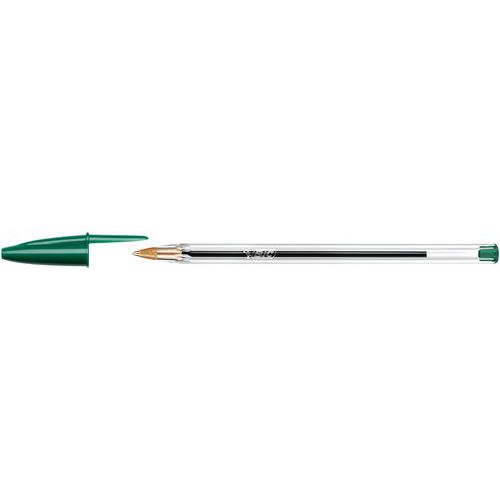 Stylo-bille Pte Moy Ø 1mm Recharg Vert Bic Cristal