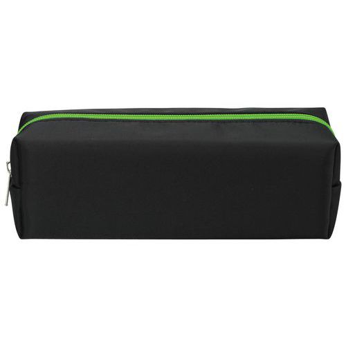 Trousse Rectangulaire Ecokids Pop Coloris Noir Zip Vert