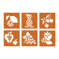 Poch 6 Pochoirs Plast Lav Côté 145cm Fruits