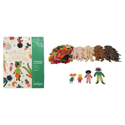 Lot de familles du monde 237 pièces caoutchouc mousse