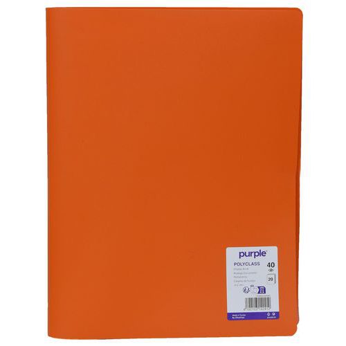 Reliure plastique 20 volets orange