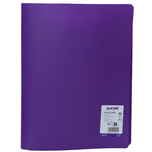 Reliure plastique 20 volets violet