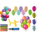 Assortiment 58 Ballons Baudruche Variés + Pompe