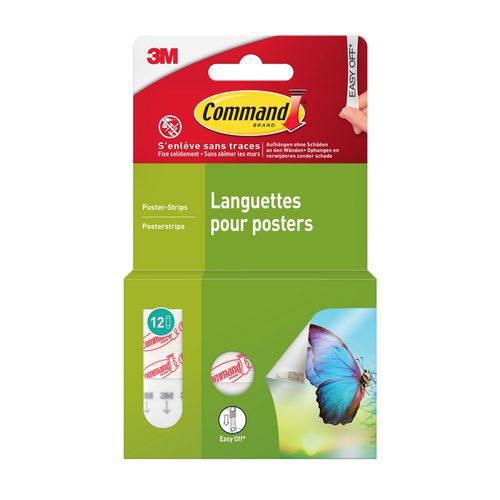Etui 12 Languettes Adhésives Pour Posters Command™