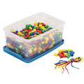 Lot De 650 Perles De Formes Et Couleurs Assorties + 6 Lacets