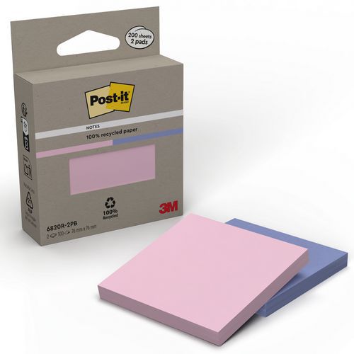 2 blocs notes 100 feuilles recyclées - Post-it