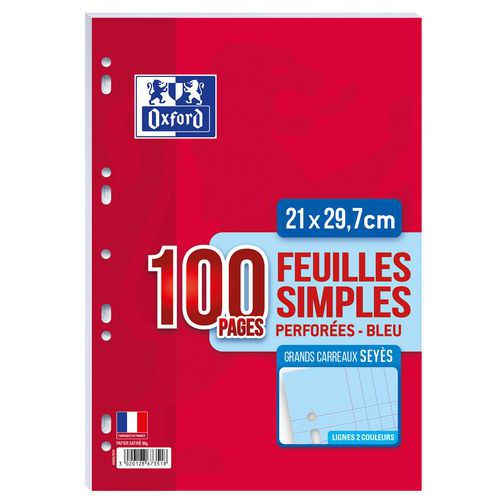 Etui 50 feuilles 100p A4 Seyès 80g bleu