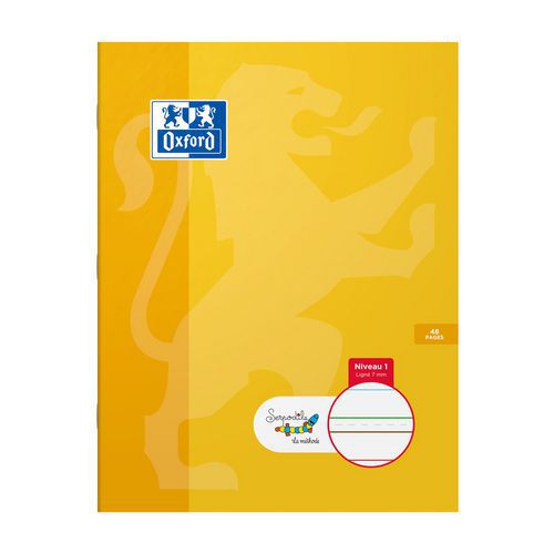 Cahier serpodile agrafé 17x22 48 pages ligné 7mm niveau 1