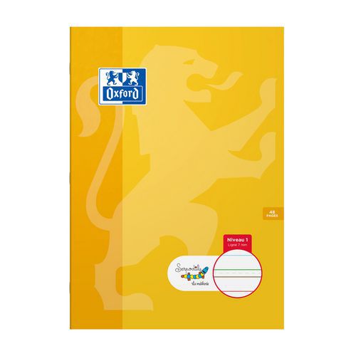 Cahier serpodile agrafé a4 48 pages ligné 7mm niveau 1