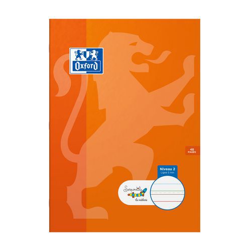 Cahier Serpodile Agrafé A4 48 Pages Ligné 5mm Niveau 2