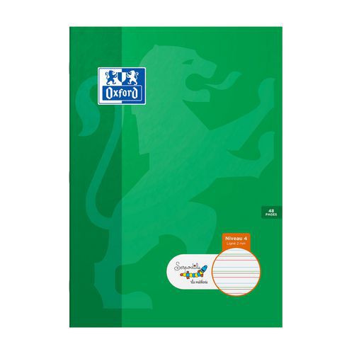 Cahier Serpodile Agrafé A4 48 Pages Ligné 2mm Niveau 4