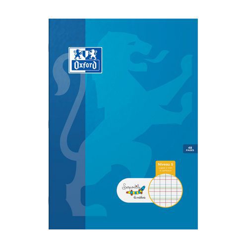 Cahier Serpodile Agrafé A4 48pages Seyes Ligné 2mm Niveau 5