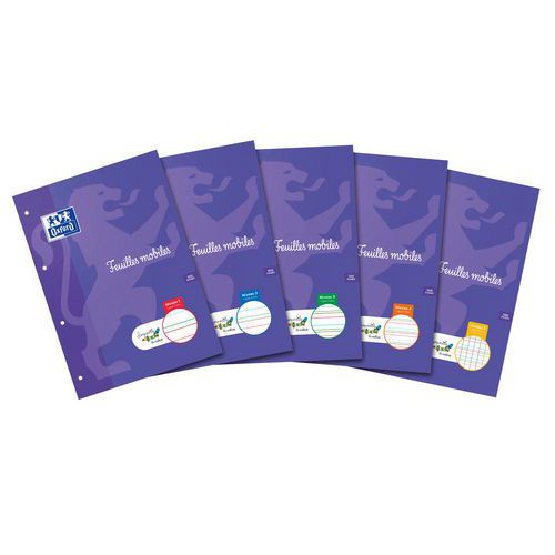 Feuilles mobiles perforées pour DYS A4 100 pages - Oxford