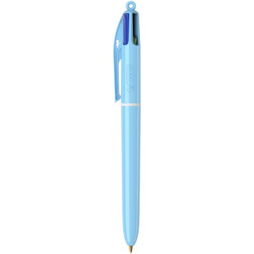Stylo bille 4 couleurs pointe moyenne pastel - BIC