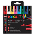 Set 8 marqueurs brush couleurs assorties - Posca