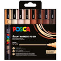 Set 8 Marqueurs Pc5m Pointe Conique Moyenne Couleurs Portrait