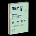 Ramette 250 feuilles A4 160g 5 teintes pastels assorties - Rey