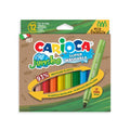 Boîte 12 feutres pointe extra large jumbo eco family 6 mm - Carioca