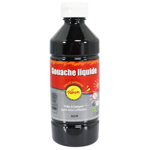 Flacon Gouache Liquide 500ml Pichon Bec Verseur - Noir