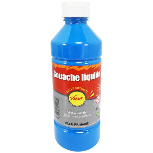 Flacon gouache liquide 500ml pichon bec verseur - cyan