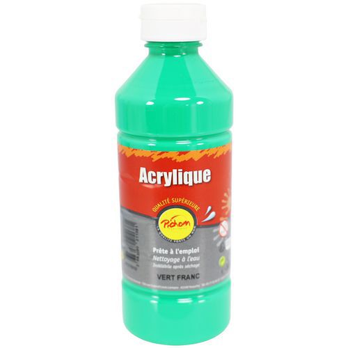Flacon 500 ml gouache acrylique pichon - vert franc