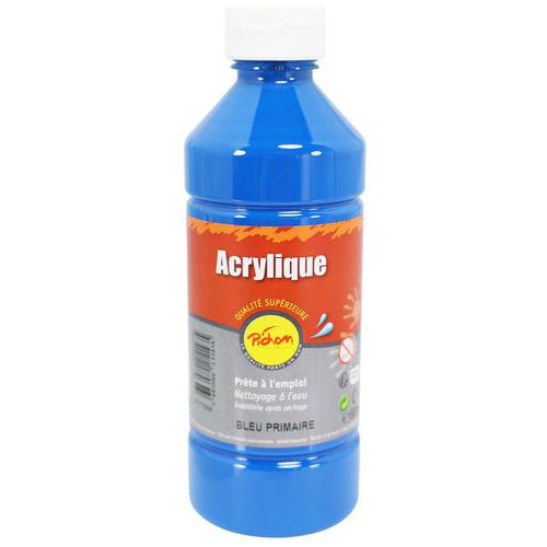 Flacon 500 Ml Gouache Acrylique Pichon - Cyan (bleu Primaire)