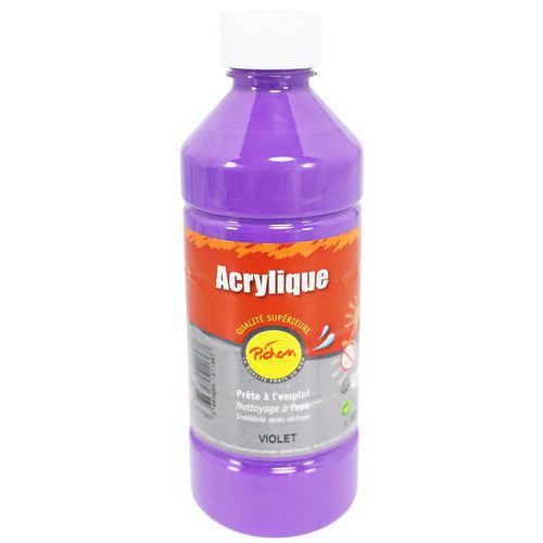 Flacon 500 ml gouache acrylique pichon - violet
