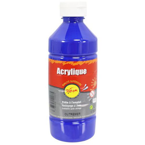 Flacon 500 ml gouache acrylique pichon - bleu outremer