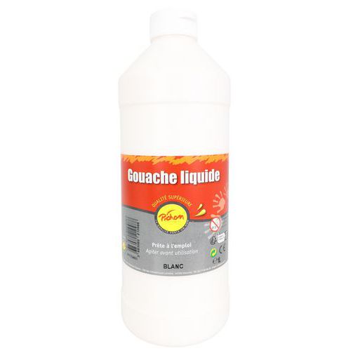 Flacon 1l Gouache Pichon Bec Verseur - Blanc