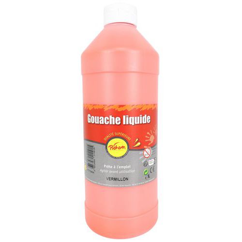Flacon 1l Gouache Pichon Bec Verseur - Vermillon