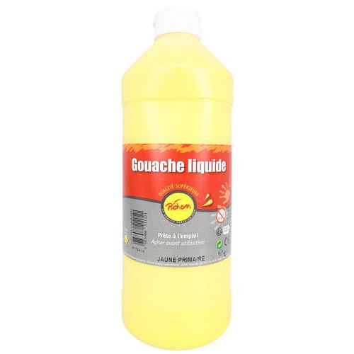 Flacon 1l Gouache Pichon Bec Verseur - Jaune Primaire