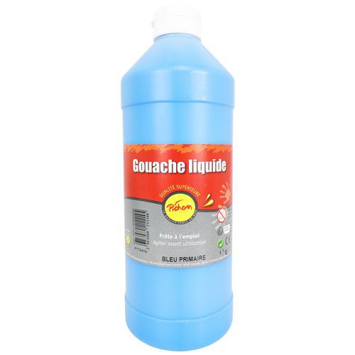 Flacon 1L gouache pichon bec verseur - cyan