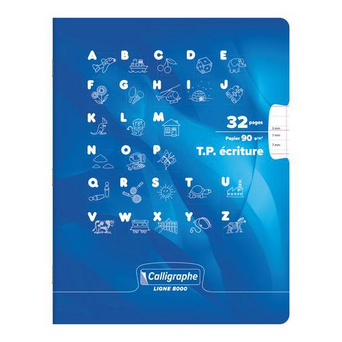 Cahier Matern Calligraphe 32p 17x22 90g Uni Doubl Lig 3mm