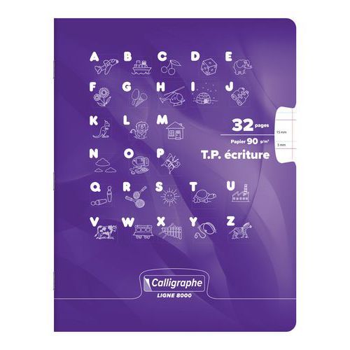 Cahier Matern Calligraphe 32p 17x22 90g Uni Doubl Lig 5mm