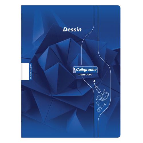 Cahier dessins albums Calligraphe 96p 24x32 uni