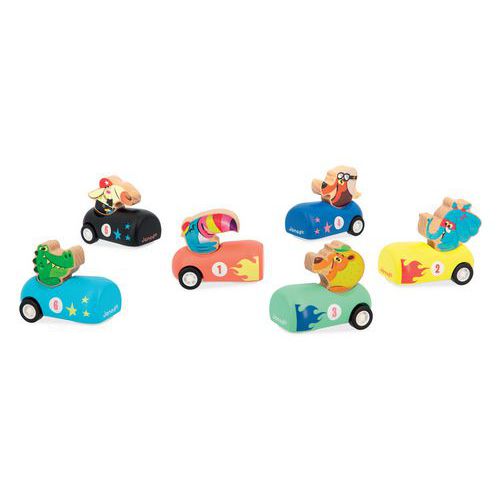 Voiture à friction en bois 7,2 x 4 x 6 cm - Janod