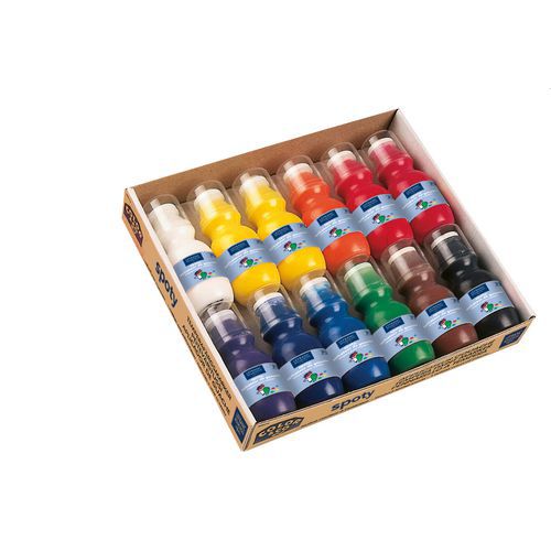 Lot 12 flacons 70 ml couleurs assorties spoty - Lefranc Bourgeois
