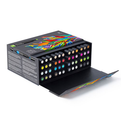 Coffret 48 promarkers assortis double pointe
