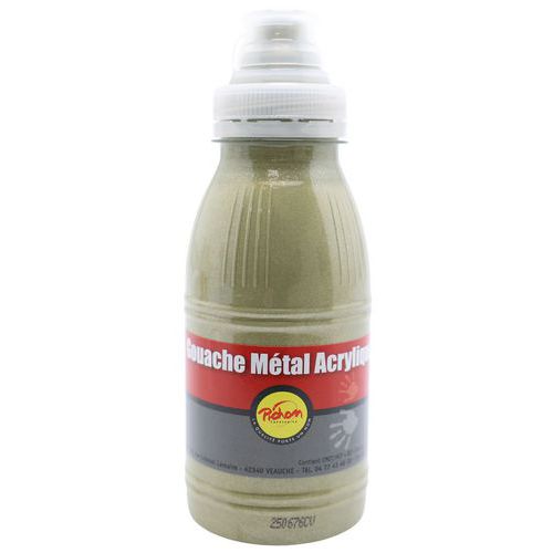 Flacon 250 ml gouache métal acrylique pichon - bronze