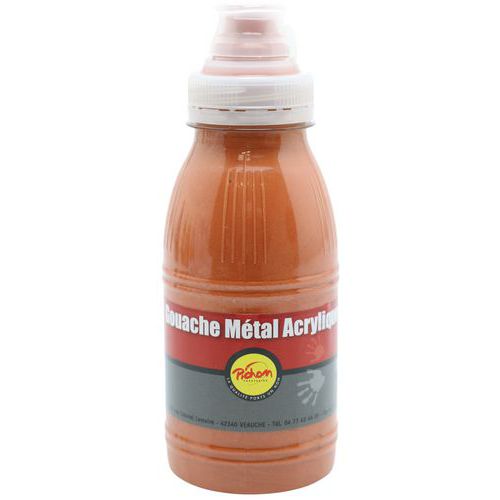 Flacon 250 Ml Gouache Métal Acrylique Pichon - Cuivre