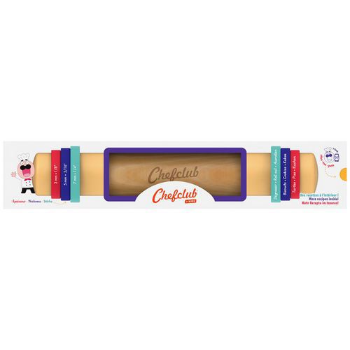 Rouleau à pâtisserie avec anneaux ajustables Chefclub Kids