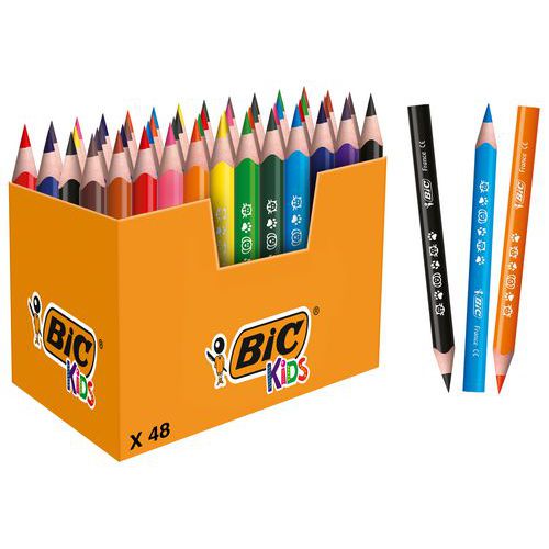 Pot 48 crayons de couleurs - Bic