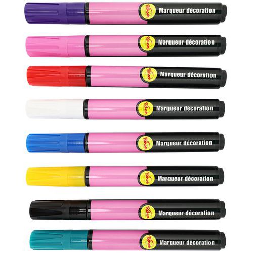 Pochette 8 Markers Assortis Pointe Moyenne Pichon